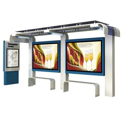 Customized smart bus stop shelter with advertising light box