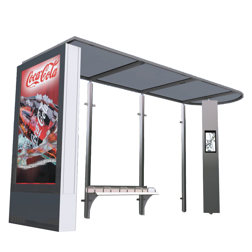 Smart Metal Bus Stop Shelter With High Quality