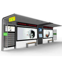 Outdoor Advertising Bus Stop Smart Bus Shelter with Light Box