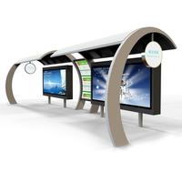 Customized smart city furniture bus shelter intelligent advertising bus stop