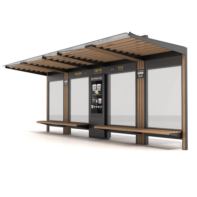 Urban Outdoor Advertising Smart Bus Stop Shelter Manufacturers