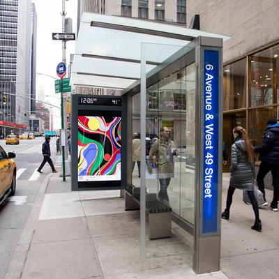 Outdoor Modern Advertising Digital Bus Stop Shelter Station Prices