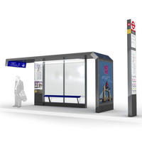 Top quality stainless steel structure outdoor advertising bus stop shelter