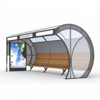 Smart City Outdoor Advertising LED Light Box Bus Stop Shelter