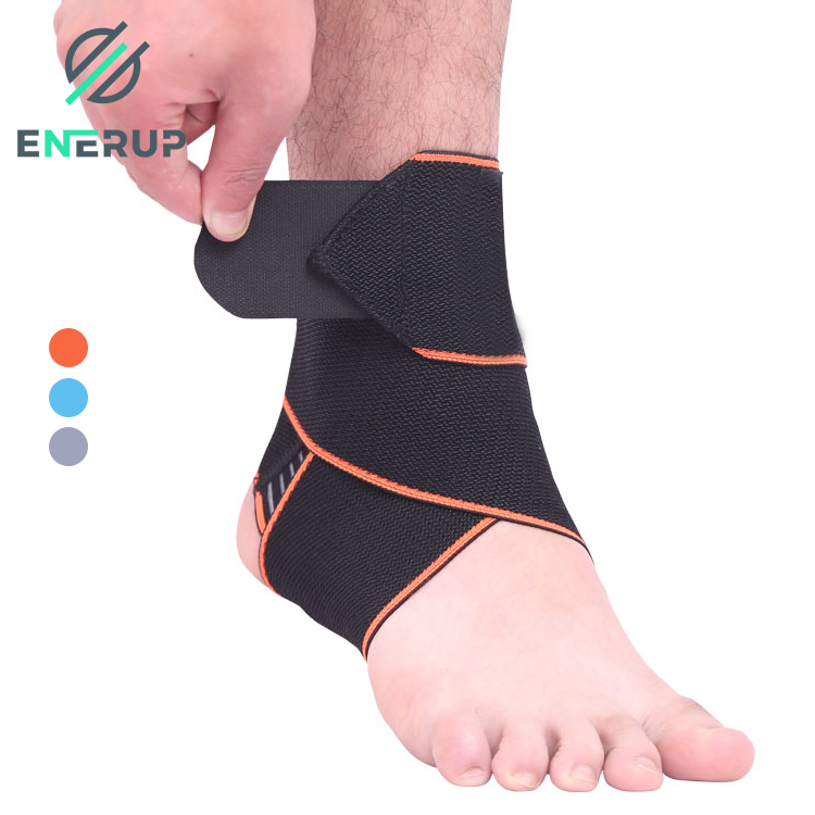 Enerup Plantar Fasciitis Sport Silicone Gel Ankle Walker Support Brace Straps Wrap