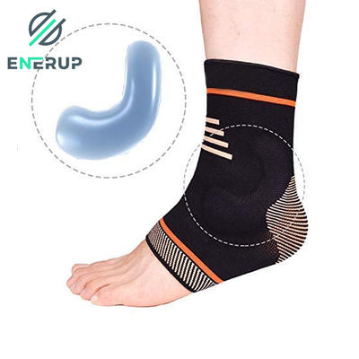 Enerup Customised Silicone Gel Insert Foot Sleeve Chevillere Medias Tobillera Ankle Support Brace Walker