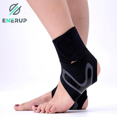 Enerup Black Sporty Breathable Compression Elastic Knitted Protects Ankle Guard Sleeve Foot Socks Braces & Supports For Girls