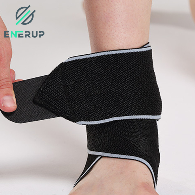 Enerup Sample Available Walking Compression Knitted Banadage Ankle Protect Sleeve Support Guard Brace Cast For Adult Basketball