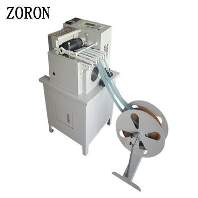 Computer controlled heavy magic tape cutter hot&cold textiles belt automatic pvc roll braided fabric cutting machine