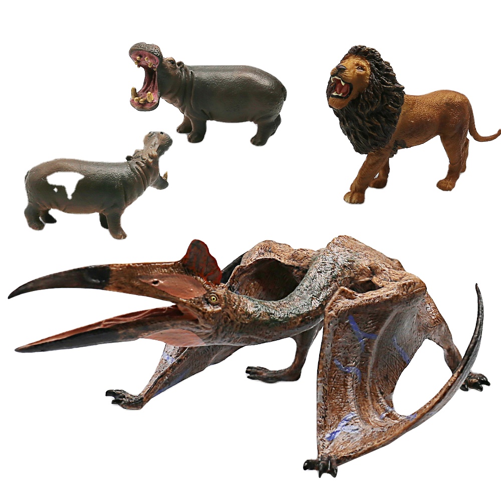 Children educational class learning tool safari animal realistic plastic lion model toy