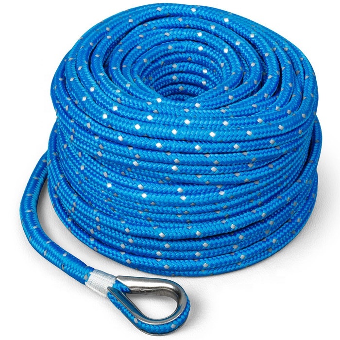 Double Braided Nylon Anchor Line with Stainless Thimble