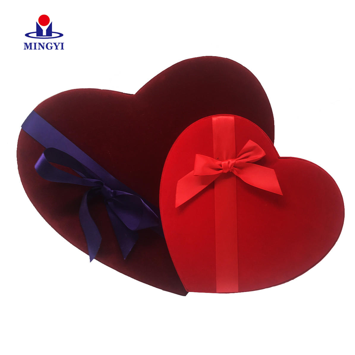 China Factory Luxury Hand Make Big Heart Shape Clothes Paper display box