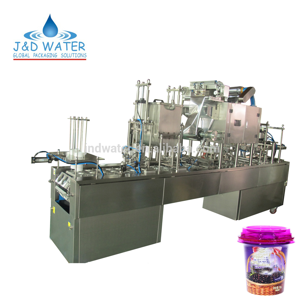Automatic rotary cup filling and sealing capping machine