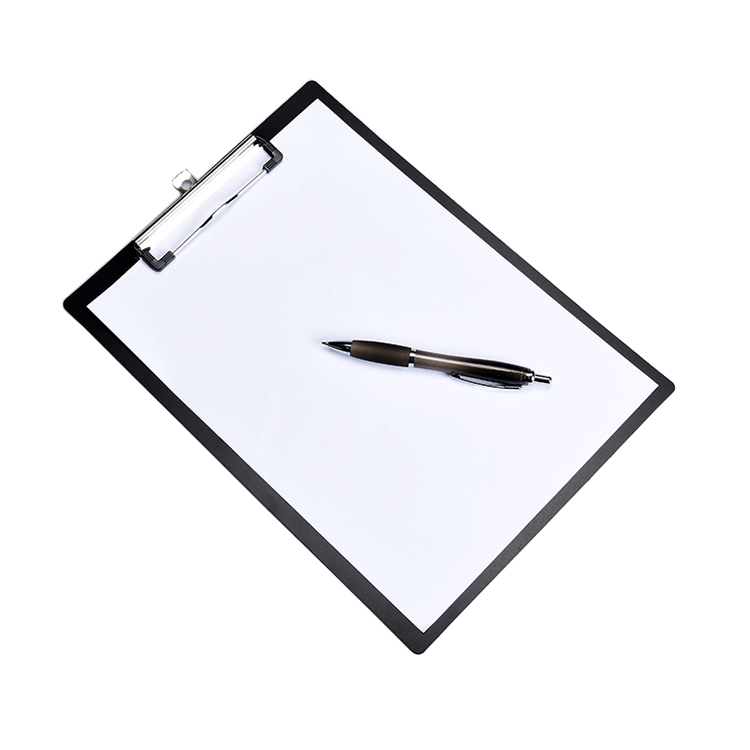 A4 Printed ClipboardPVC or PP Black Clipboard for Office