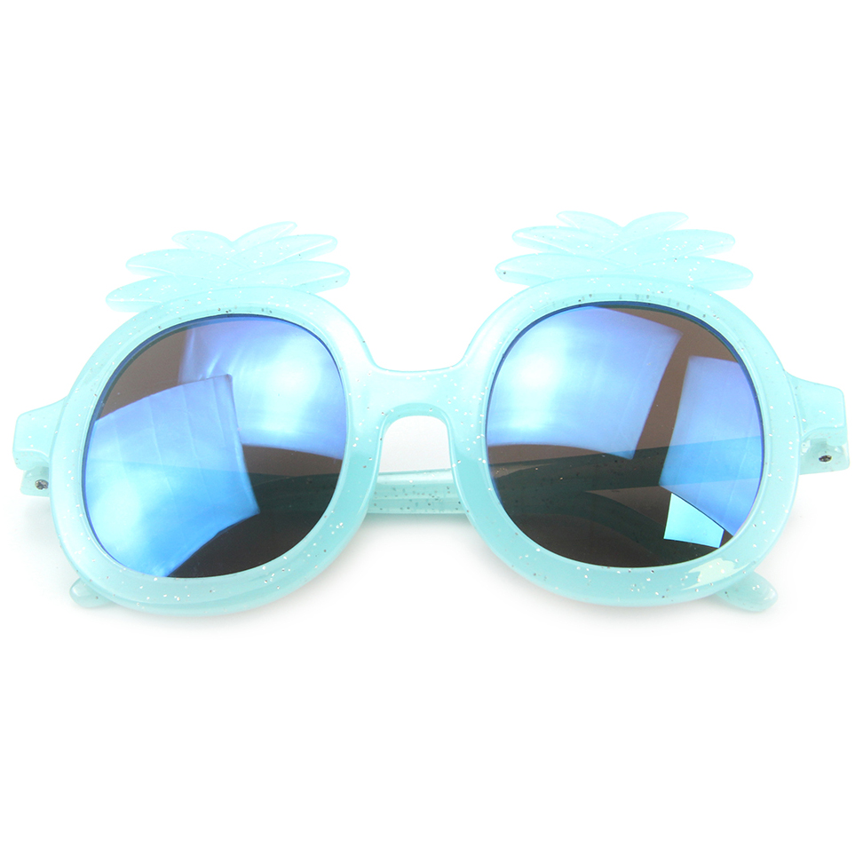 Детские круглые солнцезащитные очки EUGENIA, детские солнцезащитные очки в форме ананаса для девочек и мальчиков, винтажные пластиковые милые детские солнцезащитные очки в оправе, очки