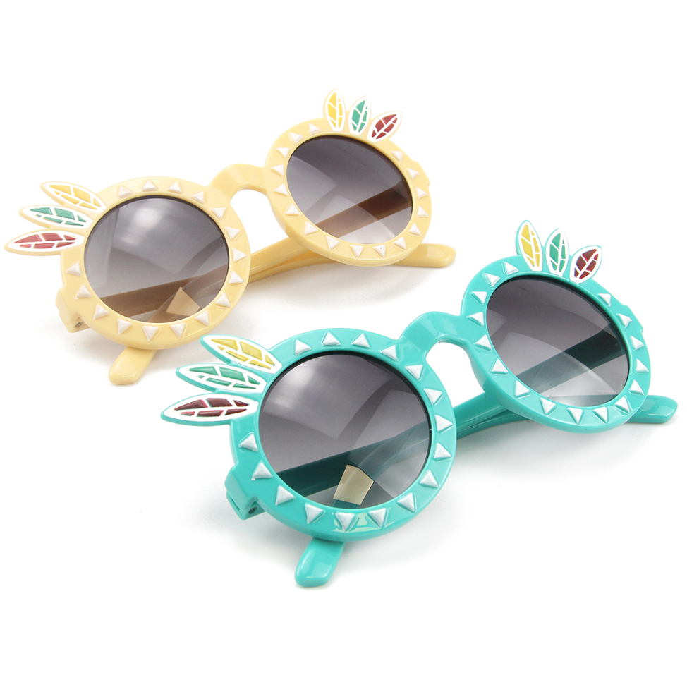 Eugenia 2021 Moda Redondo para niños Lente PC Lindas Chicas Vintage Bebé Sombras UV400 Gafas de sol Gafas de sol