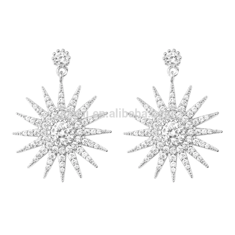 Silver Sun Drop Earring You Are My Sunshine Joacii S925 Silver Jewelry with K Gold Plated for Girls and Women