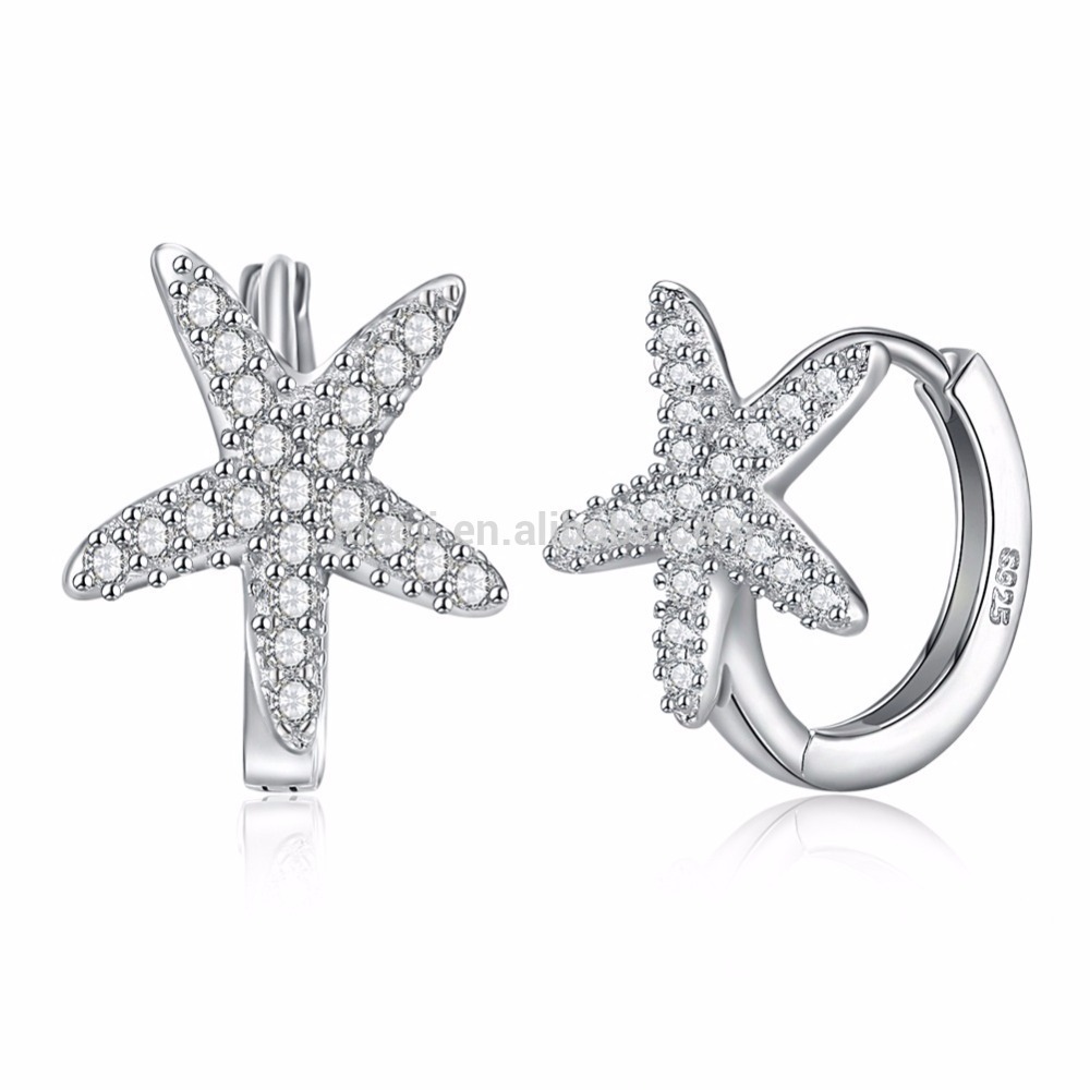 Joacii Unique Starfish Design Sterling Silver Clip-on Earrings Women