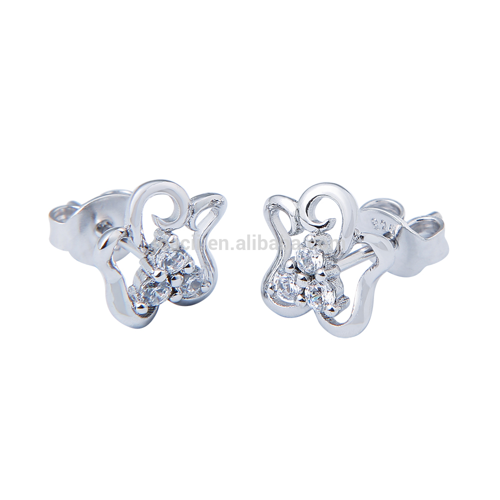 Tiny 925 Sterling Silver Jewelry Stud Earrings