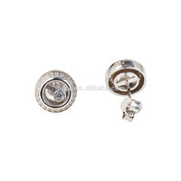 Joacii silver stud earrings 925 silver with CZ stone for women