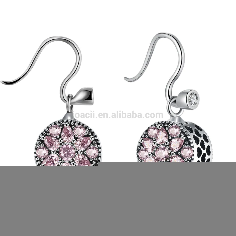 Joacii Women Round Shape Elegant Crystal Design Jewelry Charm Earring
