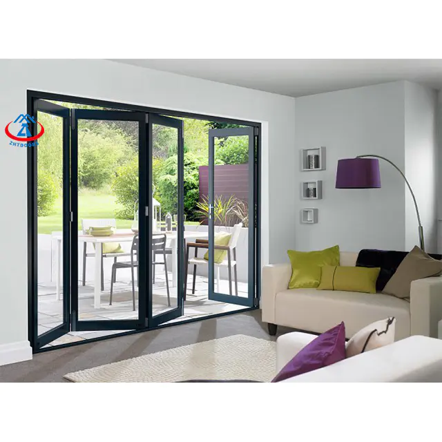 Modern exterior Wind resistance toughed glass cheap bifold doors bifold doors