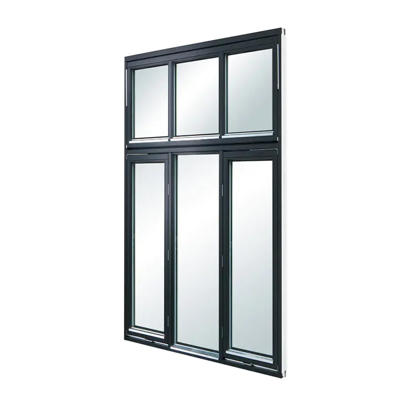 High Quality Tempered Glass High Performance Aluminum Swing Window