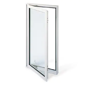 High Quality Clear Tempered Glass White Aluminum Frame Color Factory Price Swing Window