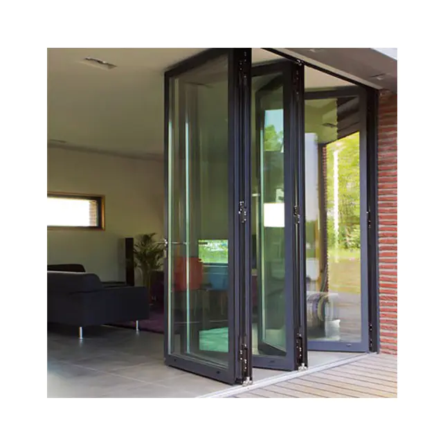 Modern exterior Wind resistance toughed glass cheap bifold doors bifold doors