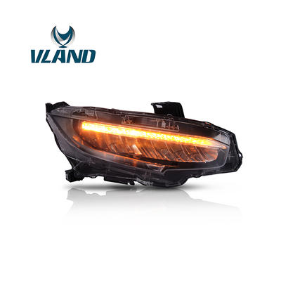 VLAND factory for Car Headlight for CIVIC LED Head light for 2016 2017 2018 for CIVIC Head lamp with moving turn signal