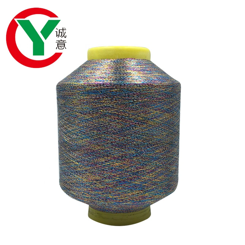 Wholesale high quality rainbow MX type daruchini metallic yarn