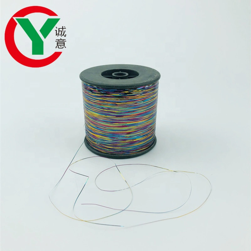 China Wholesale high quality rainbow color M type metallic yarn