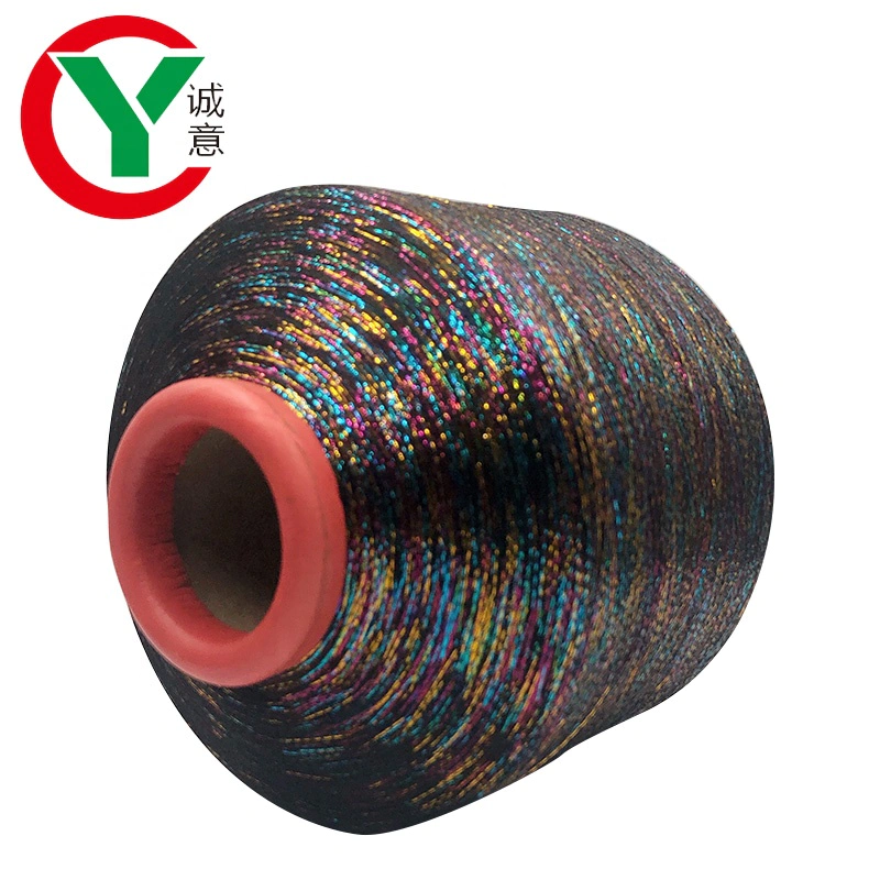 chinese lurex metallic yarn manufacturer best sales cheap sparkle rainbow metallic yarn