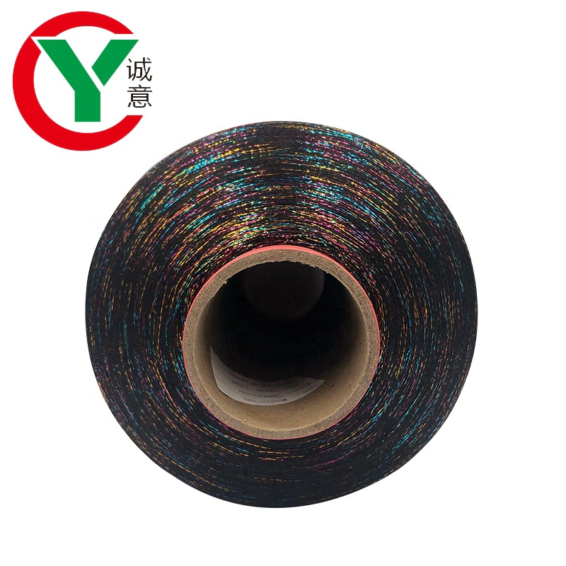 Colorful Supper Soft MH Type Gold Polyester Metallic Yarn For Knitting