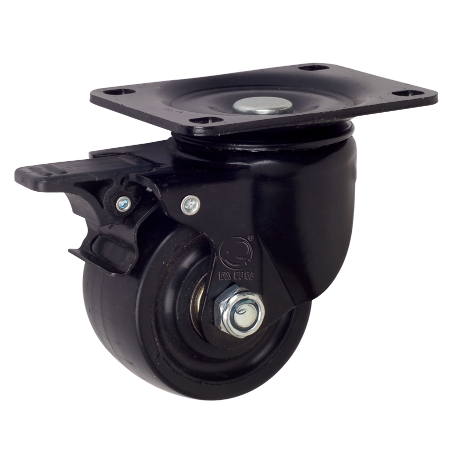 1.5" 2" 2.5" 3" Low profile pp caster wheel with total brake