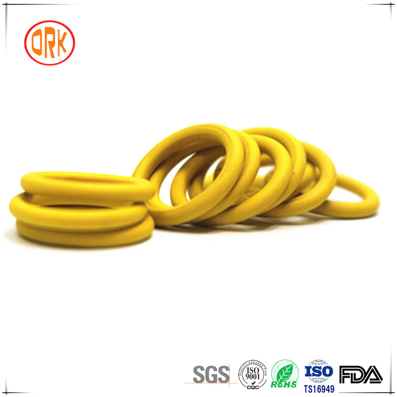 Yellow FKM Excellent Chemical Resistance Rubber O Ring