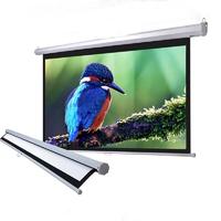 Self-locked System Manual Ceiling Projector Screen For Home Theater Wall Projection Screen