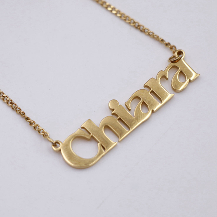 Joacii Letter Custom Stainless Steel Gold Multiple Name Necklace For Joias Mulher