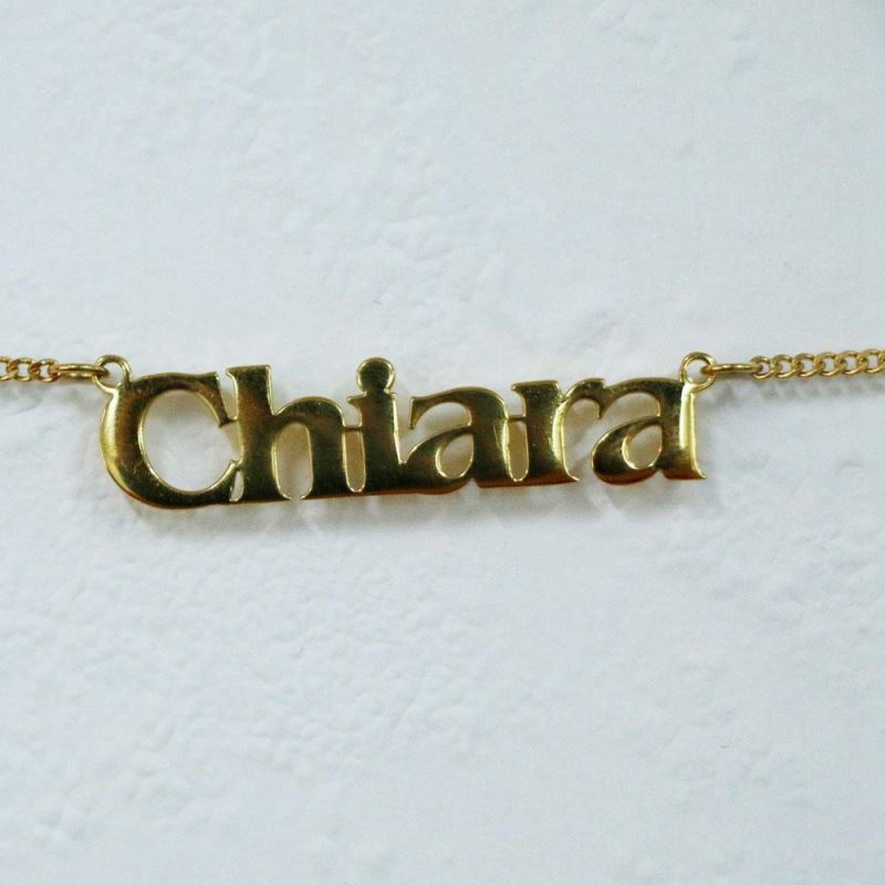 Wholesale Personalised Custom Bowtie Name Necklace Stainless steel
