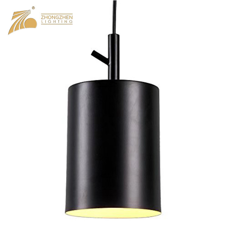 New Product Indoor Kitchen Matte Black Iron Shade E26 LED Pendant Light