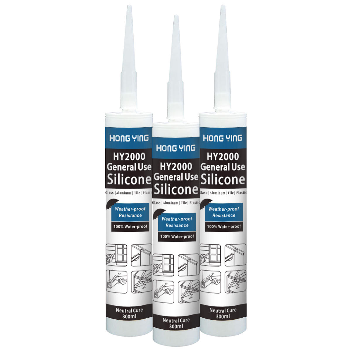 High Quality Waterproof General RTV Silicone Sealant MSDS For Glass Single Component