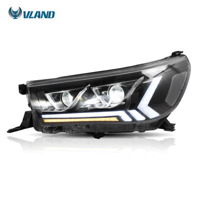 Vland factory for car headlight forHilux 2015 2016 2017 2018 2019 full LEDhead lamp with moving signal wholesale price
