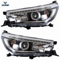 VLAND Factory accessory for car LED lights for Vigo/Hilux/Revo Headlight for 2015-UP with LED drl &Moving turn signal