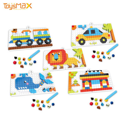 Factory direct children puzzle kids education block colorful 248pcs 4 in 1 smart puzzle game