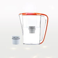 Orange beautiful water filter kettle jug with carbon filter