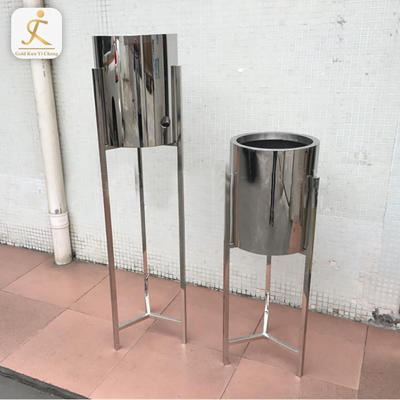 Hot sale! Customized Gold round design iron home decorative vases metal large floor vases for hotel