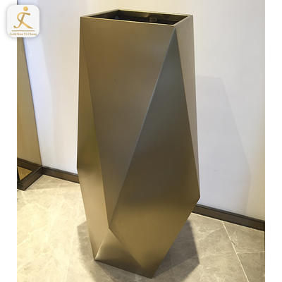 wedding decoration large tall brass metal gold stainless steel flower vase modern cylindrical metal stainless steel vase