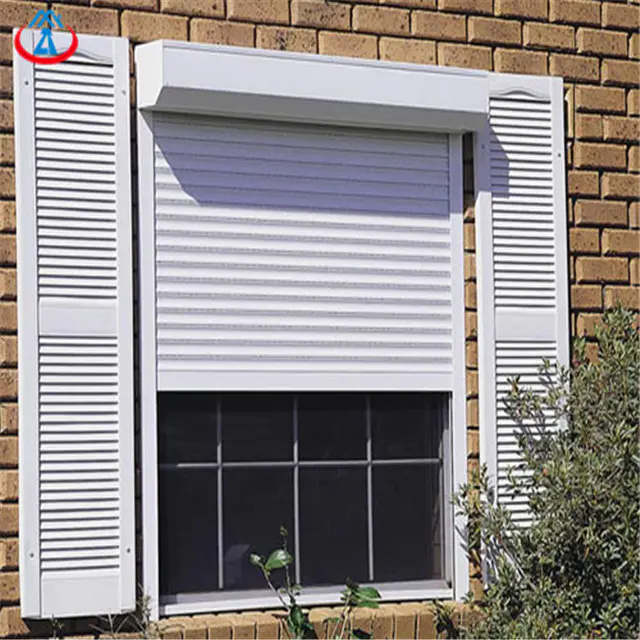 White 800mmW*1800mmH 45mm Width Of The Slat Automatic Thermal Insulation Aluminum Shutter Windows