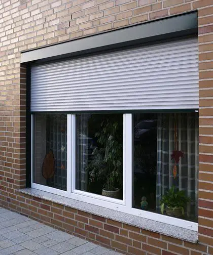 Electric Double Layer Slat with PU Vertical Aluminum Rolling Shutter Window Manufacturer