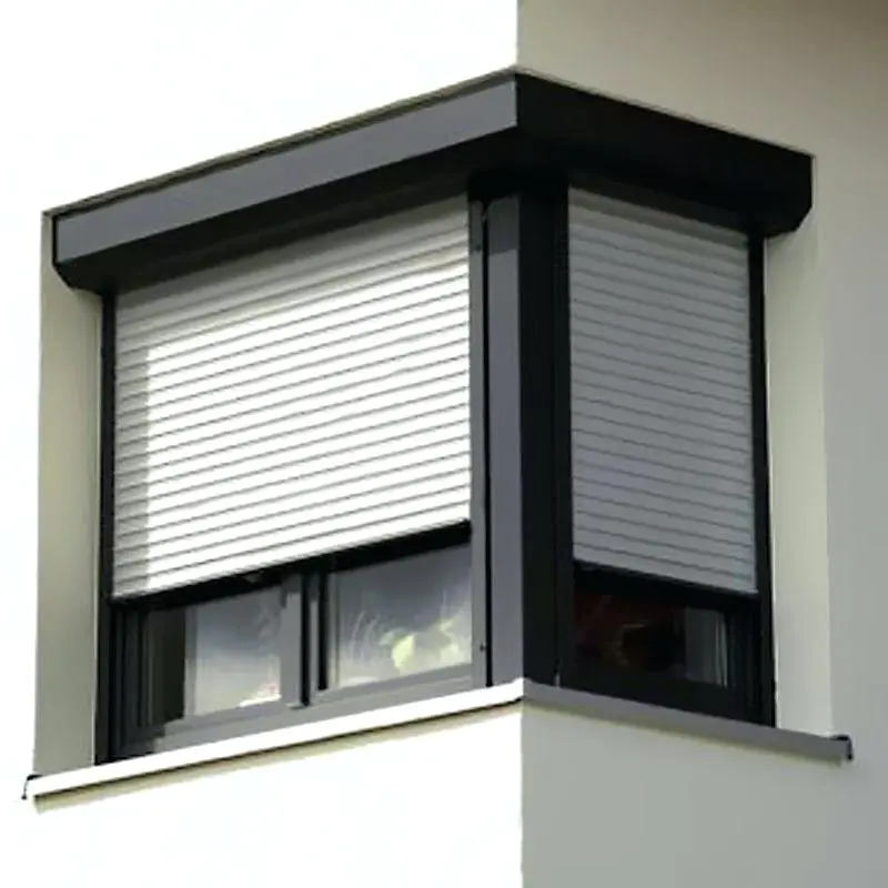 Electric Double Layer Slat with PU Vertical Aluminum Rolling Shutter Window Manufacturer